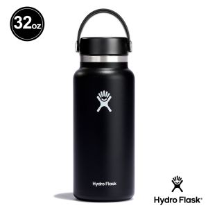 Hydro Flask 32oz/946ml 寬口提環保溫瓶 時尚黑