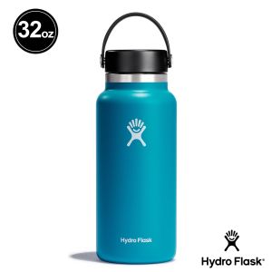 Hydro Flask 32oz/946ml 寬口提環保溫瓶 湖水藍