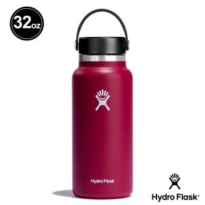 Hydro Flask 32oz/946ml 寬口提環保溫瓶 酒紅色