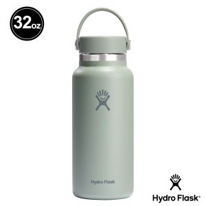 Hydro Flask 32oz/946ml 寬口 提環 保溫瓶 灰綠