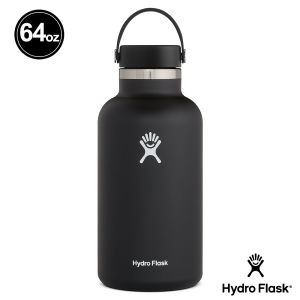Hydro Flask 64oz/1900ml 寬口提環保溫瓶 時尚黑