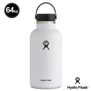 Hydro Flask 64oz/1900ml 寬口提環保溫瓶 經典白