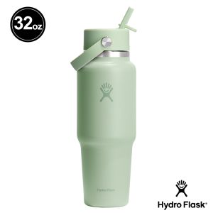 Hydro Flask 32oz/946ml 寬口 提環 吸管 隨行杯 保溫瓶 蘆薈綠