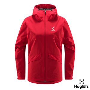 Haglofs 女 Husk PF 防水外套 猩紅色