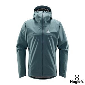 Haglofs 男 Korp PF 防水外套 鋼鐵藍