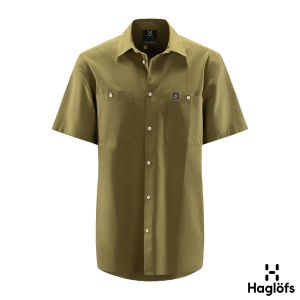 Haglofs 男 Curious Hemp 短袖襯衫 橄欖綠