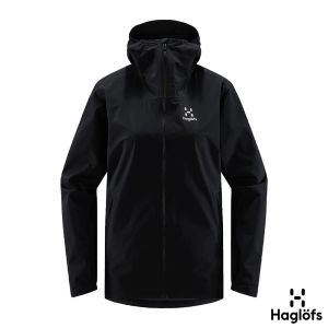 Haglofs 女 Korp PF 防水外套 黑色