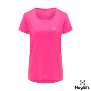 Haglofs 女 Ridge Hike 輕量短 Tee 少女粉