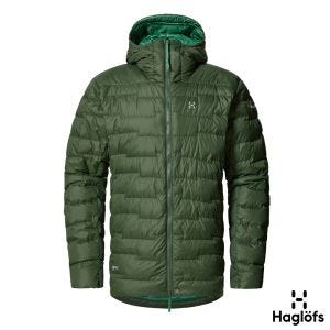 Haglofs 男 Roc Flash Down羽絨連帽外套 海草綠