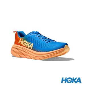 HOKA 男 Rincon 3 寬楦  路跑鞋 城堡藍/活力橘