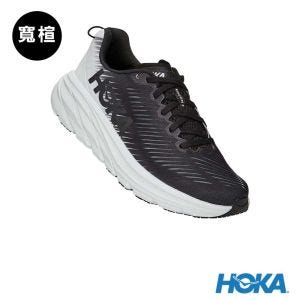 HOKA 女 Rincon 3 寬楦 路跑鞋 黑/白