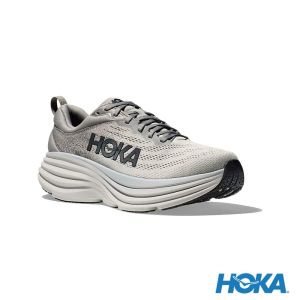 HOKA 男 Bondi 8 超寬楦  路跑鞋 鯊魚灰/迷霧灰