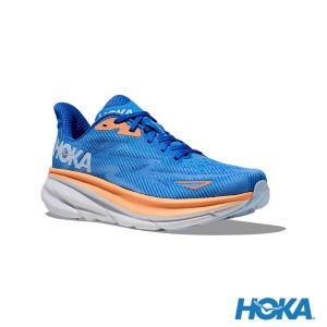 HOKA 男 Clifton 9 寬楦 路跑鞋 城堡藍/天藍