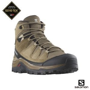 Salomon 男 QUEST ROVE Goretex 高筒登山鞋 袋鼠褐/藻棕/黑