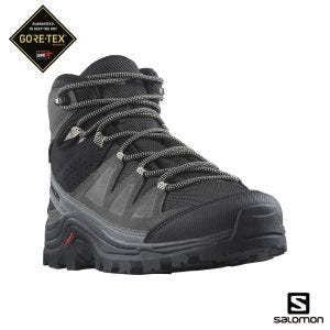 Salomon 女 QUEST ROVE Goretex高筒登山鞋 黑/磁灰/靜灰