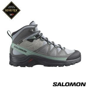 Salomon 女 QUEST ROVE Goretex 高筒登山鞋 深礦灰/靜灰/黑