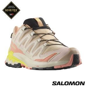 Salomon 女 XA PRO 3D V9 Goretex 健野鞋 榛果棕/英玫紅/黃