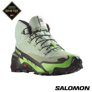 Salomon 男 CROSS HIKE 2 Goretex 中筒登山鞋 灰綠/壁虎綠/巧褐