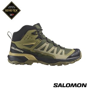 Salomon 男 X ULTRA 360 Goretex 中筒登山鞋 橄欖綠/岩綠/綠