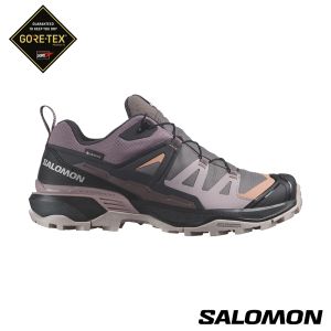 Salomon 女 X ULTRA 360 Goretex 低筒登山鞋 李子紫/幻灰/棕