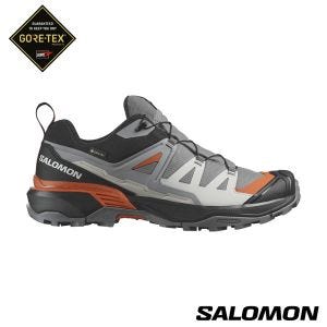 Salomon 男 X ULTRA 360 Goretex 低筒登山鞋 靜灰/黑/尋香棕