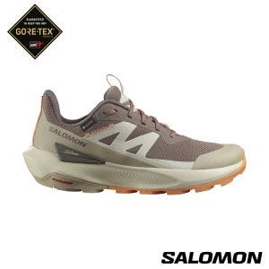 Salomon 女 ELIXIR ACTIV Goretex  低筒登山鞋 獵鷹棕/灰/橘