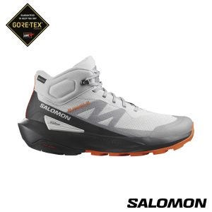 Salomon 男 ELIXIR ACTIV Goretex 中筒登山鞋 冰河灰/幻灰/橙