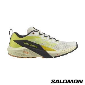 Salomon 女 SENSE RIDE 5 野跑鞋 香草白/硫淡黃/黑