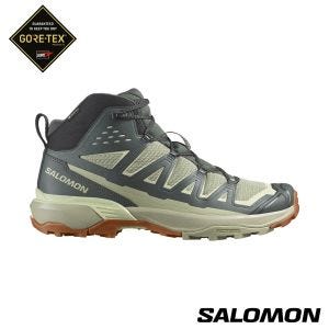 Salomon 男 X ULTRA 360 EDGE Goretex 中筒登山鞋 綠/綠/黃