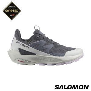 Salomon 女 ELIXIR ACTIV Goretex 低筒登山鞋 墨黑/冰河灰/紫