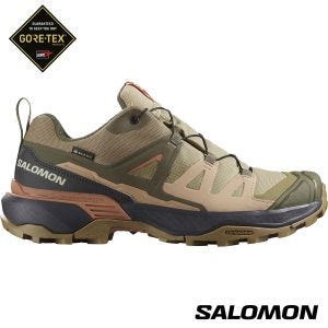 Salomon 女 X ULTRA 360 Goretex 低筒登山鞋 灰褐/榛果棕/山棕