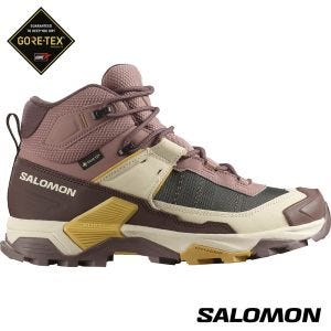 Salomon 女 X ULTRA 5 Goretex 中筒登山鞋 木紋棕/烘豆褐/藤棕