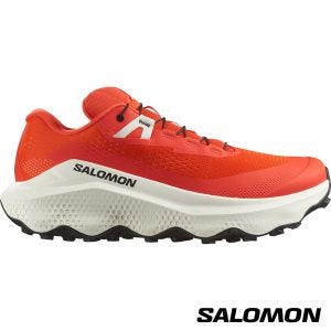 Salomon 男 ULTRA GLIDE 3 野跑鞋 櫻茄紅/香草白/黑
