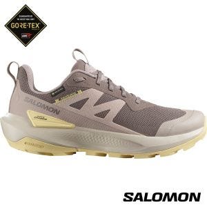 Salomon 女 ELIXIR ACTIV Goretex 低筒登山鞋 鋼鐵灰/燕麥/黃