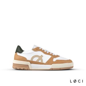 LOCI ATOM 玉米皮革 休閒鞋 白/裸/森林棕