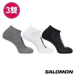 Salomon EVERYDAY 踝襪 黑/白/雜灰(3入組)