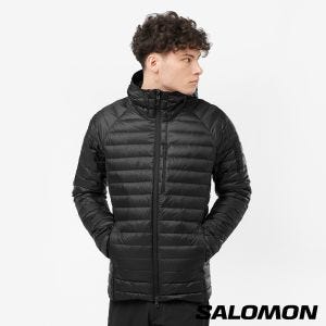 Salomon 男 ELIXIR MICRO 羽絨外套 黑棕