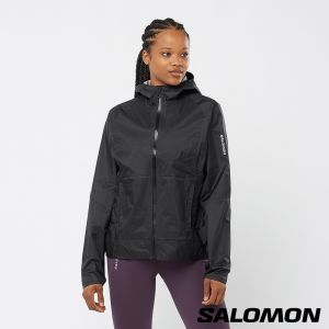 Salomon 女 BONATTI 防水外套 黑棕