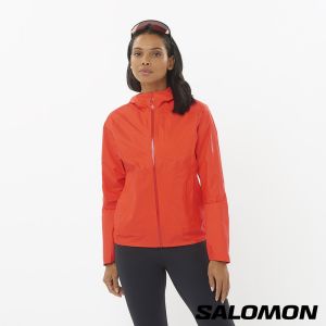 Salomon 女 BONATTI 防水外套 櫻茄紅