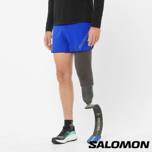 Salomon 男 SENSE AERO 運動短褲5吋 海洋藍
