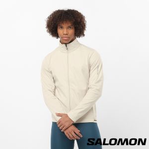 Salomon 男 SSHELL 軟殼外套 灰白