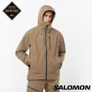 Salomon 男 OUTLINE 3L Gore-tex 防水外套 蕈棕