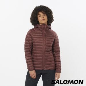 Salomon 女 ELIXIR MICRO 羽絨外套 葡萄紅