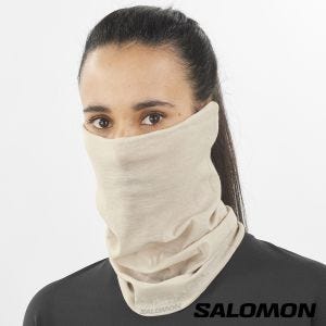Salomon CROSS 兩用頭套脖圍 灰白