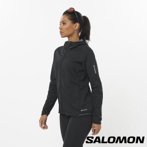 Salomon 女 SSHELL 軟殼外套 黑棕