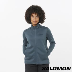 Salomon 女 SNTIAL 刷毛外套 夜軍藍