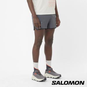 Salomon 男 SENSE AERO 運動短褲3吋 堡岩灰