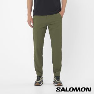 Salomon 男 WAYFARER EVERYDAY 彈性長褲 深葉綠