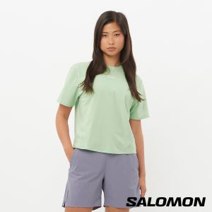 Salomon 女 TRACKLINE 短袖Tee 海泡綠