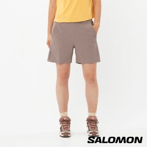 Salomon 女 WAYFARER EASE 彈性短褲 鋼鐵灰